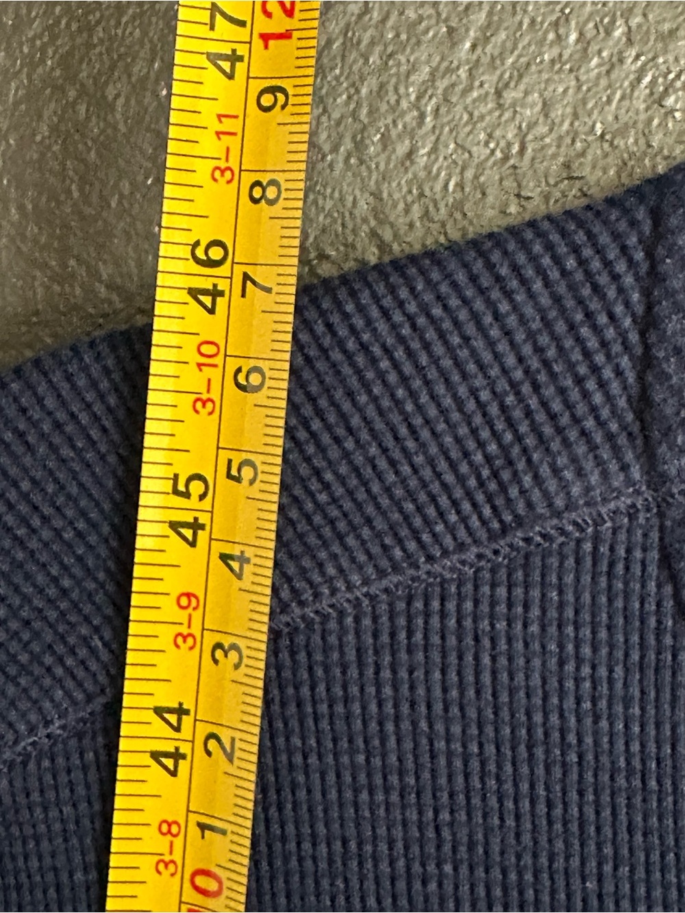 Lauren Ralph Lauren Waffle-Knit Cotton Henley Midi Dress Navy Size L - Picture 7 of 9